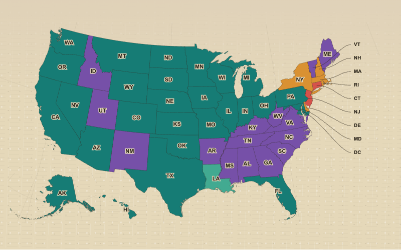 Choropleth map of U.S. states: The Most Common European Ancestry in Every State